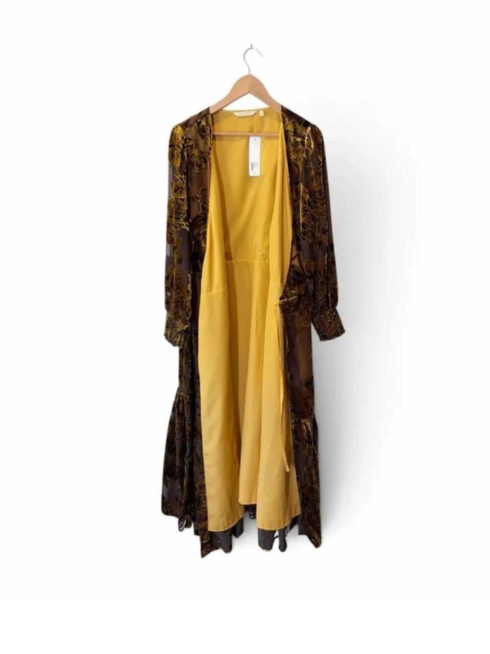 Soft Surroundings Jamila Velvet Burnout Dress (L) - Picture 3 of 8